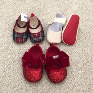 Infant girl shoe bundle (3 pairs)